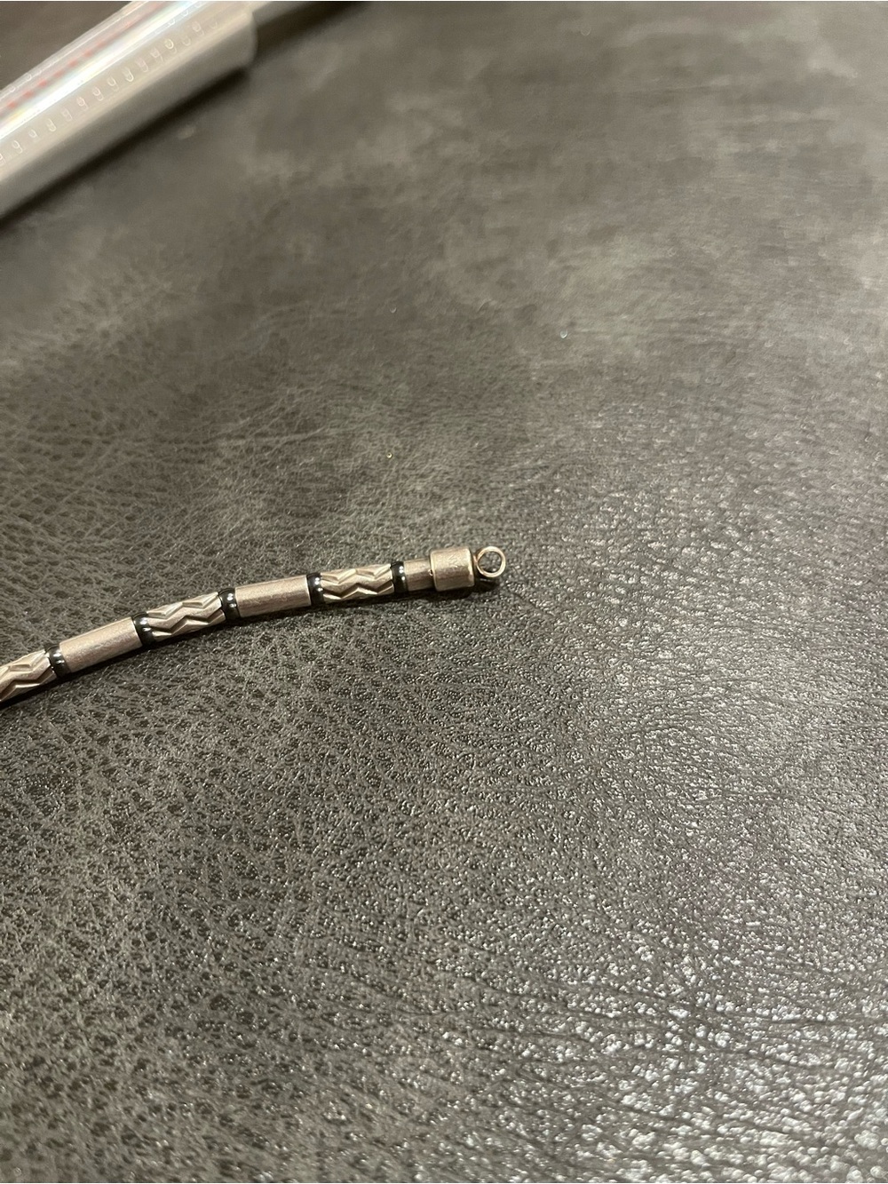 Tiffany & Co 925 Silver Aztec Hematite Zig Zag Bracelet - Picture 2 of 5